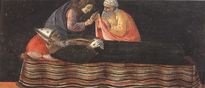 Sandro Botticelli Extracting the heart of St Ignatius Bishop. oil painting image